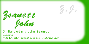 zsanett john business card